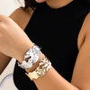 Jewelry Alloy Pleated Liquid Metal Style Irregular Retro Bracelet For Women Electroplated