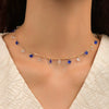 Jewelry Alloy Resin Drop Shape Beaded Necklace Electroplating