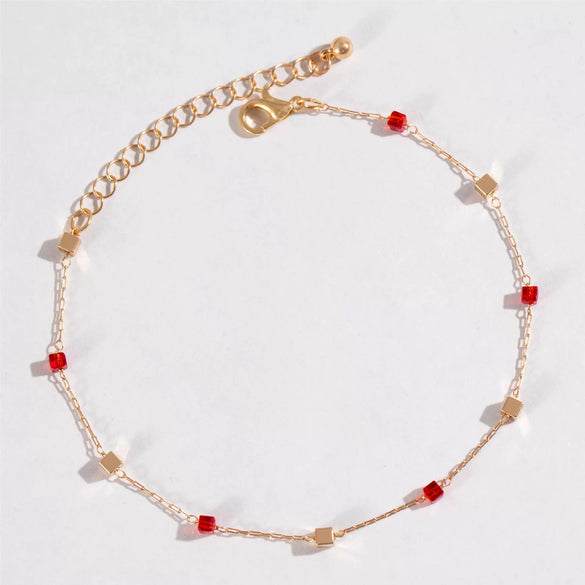 Jewelry Alloy Resin Drop Shape Beaded Necklace Electroplating