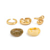 Jewelry Alloy Resin Geometric Water Drop Hug Ring Electroplating Minimalist Style