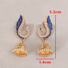 Jewelry Alloy Retro Peacock Lantern Earrings With Diamond Design