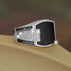 Jewelry Alloy Ring With Masonic Totem And Flower Pattern Electroplated For Women