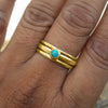 Jewelry Alloy Round Imitation Opal Multicircle Geometric Ushaped Antique Style Electroplated Ring Unisex