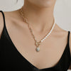Jewelry Alloy Shell Scallop Pendant Necklace With Electroplating Treatment