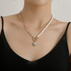 Jewelry Alloy Shell Scallop Pendant Necklace With Electroplating Treatment
