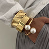 Jewelry Alloy Smooth Hammer Bracelet Exaggerated Hiphop Style Electroplated