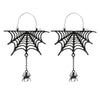Jewelry Alloy Spider Animal Zodiac Hollow Electroplated Tassel Earrings For Women Dark Style
