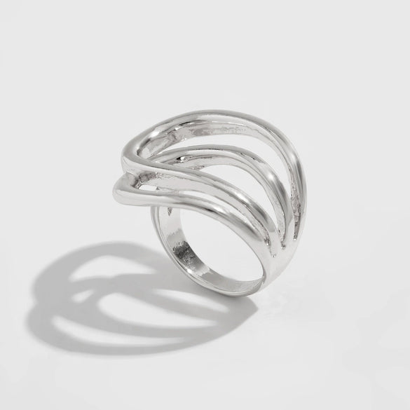 Jewelry Alloy Spring Bracelet Irregular Water Drop Shape Electroplating Minimalist Style