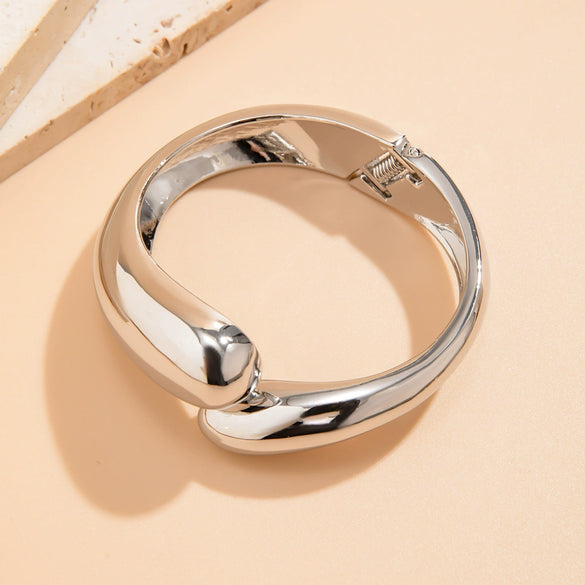 Jewelry Alloy Square Notch Irregular Exaggerated Design Electroplated Bracelet