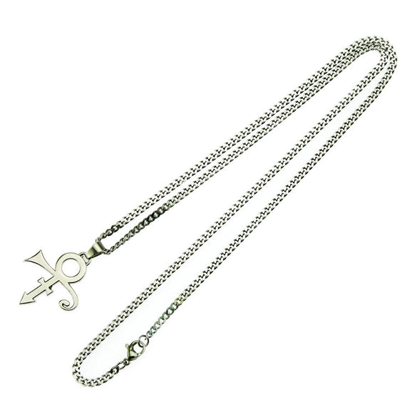 Jewelry Alloy Stainless Steel Geometric Cross Symbol Pendant Cuban Chain Electroplated Personality Necklace