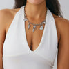Jewelry Alloy Star Crescent Moon Pendant Necklace With Electroplating And Imitation Pearl Clavicle Chain