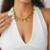 Jewelry Alloy Star Crescent Moon Pendant Necklace With Electroplating And Imitation Pearl Clavicle Chain