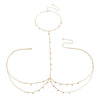 Jewelry Alloy Star Metal Multi Layer Chest Body Chain For Women Electroplated