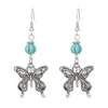 Jewelry Alloy Stone Love Drops Bell Pattern Electroplating Earrings Necklace