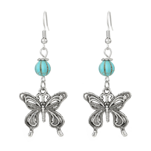 Jewelry Alloy Stone Love Drops Bell Pattern Electroplating Earrings Necklace