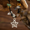 Jewelry Alloy Sweet Asymmetrical Gravel Beaded Bracelet With Star Metal Pendant And Electroplating