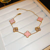 Jewelry Alloy Sweet Sakura Leaves Shaped Bracelet Microinlaid Zircon Set With Diamonds Fashion Style
