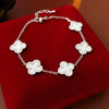 Jewelry Alloy Sweet Sakura Leaves Shaped Bracelet Microinlaid Zircon Set With Diamonds Fashion Style