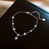 Jewelry Alloy Sweet Sakura Leaves Shaped Bracelet Microinlaid Zircon Set With Diamonds Fashion Style