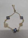 Jewelry Alloy Sweet Sakura Leaves Shaped Bracelet Microinlaid Zircon Set With Diamonds Fashion Style