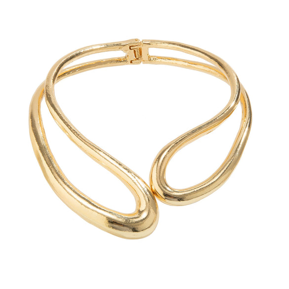Jewelry Alloy Ushaped Twisted Double Collar Choker Bracelet Electroplated For Women