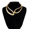 Jewelry Alloy Ushaped Twisted Double Collar Choker Bracelet Electroplated For Women