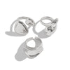 Jewelry Alloy Water Drop Hug Ring Geometric Pattern Electroplating Minimalist Style For Women