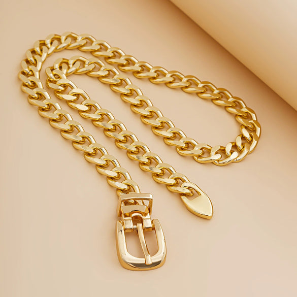 Jewelry Aluminum Alloy Geometric Grinding Electroplating Clavicle Chain Necklace