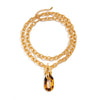 Jewelry Aluminum Chain And Acrylic Geometric Irregular Leopard Buckle Clavicle Chain Electroplated For Women Highend