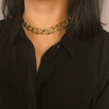 Jewelry Aluminum Cross Chain Women's Simple Punk Geometric Frosted Electroplated Necklace