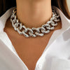 Jewelry Aluminum Cross Chain Women's Simple Punk Geometric Frosted Electroplated Necklace