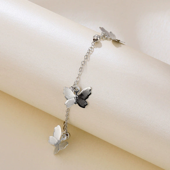 Jewelry Anklet Alloy Geometric Hollow Butterfly Pendant Handmade
