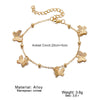 Jewelry Anklet Alloy Geometric Hollow Butterfly Pendant Handmade