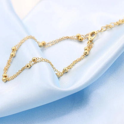 Fashion Ball Alloy Plating No Inlaid Women'S Anklet