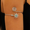 Jewelry Arm Cuff Alloy Turquoise Retro Sun Electroplating Style