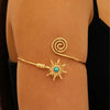 Jewelry Arm Cuff Alloy Turquoise Retro Sun Electroplating Style