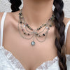 Jewelry Artificial Crystal Imitation Pearls Snake Bone Chain Animal Zodiac Butterfly Choker Electroplating Design For Women
