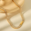 Jewelry Artificial Crystal Zircon Geometric Diamond Necklace For Women Titanium Steel