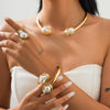 Jewelry Baroque Geometric Iron Alloy Imitation Pearl Electroplated Clavicle Chain