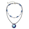 Jewelry Beaded Necklace With Acrylic Pendant Handmade Geometric Style For Women
