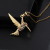Jewelry Bird Pendant Necklace Zircon Copper Goldplated Ochain Fashion Animal Style