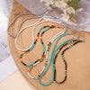 Jewelry Bohemian Color Rice Beads Multilayer Stacked Conventional Chain Geometric Women's Necklace
