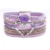 Jewelry Bohemian Cross Bracelet Pu Leather Geometric Electroplating Women's