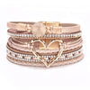 Jewelry Bohemian Cross Bracelet Pu Leather Geometric Electroplating Women's