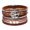 Jewelry Bohemian Cross Bracelet Pu Leather Geometric Electroplating Women's