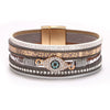 Jewelry Bohemian Cross Bracelet Pu Leather Geometric Electroplating Women's