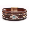 Jewelry Bohemian Cross Bracelet Pu Leather Geometric Electroplating Women's