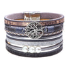 Jewelry Bohemian Cross Bracelet Pu Leather Geometric Electroplating Women's