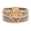 Jewelry Bohemian Cross Bracelet Pu Leather Geometric Electroplating Women's