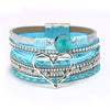 Jewelry Bohemian Cross Bracelet Pu Leather Geometric Electroplating Women's